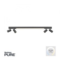Bodová - PN 6121-13 Stropní svítidlo PURE-LINES LED 10W 2700-5000K + 4x LED 4W 2700-5000K antracit - PAUL NEUHAUS