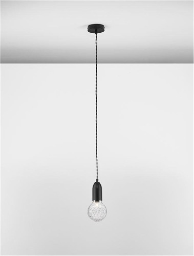 Subtilní - NV 9536417 Závěsné svítidlo VEDA černý kov a čiré sklo G9 1x6W 230V IP20 bez žárovky - NOVA LUCE - foto 1