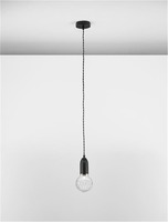 Subtilní - NV 9536417 Závěsné svítidlo VEDA černý kov a čiré sklo G9 1x6W 230V IP20 bez žárovky - NOVA LUCE