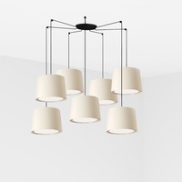 Kónická - FARO 64314-54-7L CONGA závěsné svítidlo, bílá, 7L - FARO