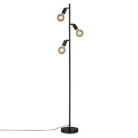 Stojací lampy - BRILO 1387035 Stojací svítidlo pr. 22 cm 3x E27 10W černá (starý kód: BRILO 1387-035) - BRILO