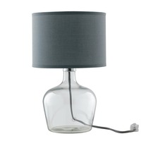 Stolní lampy dekorační - FAN I-HENDRIX-L GRI Stolní lampa Lume Hendrix, šedé, 1 x E27, 23 x 37 cm - FANEUROPE