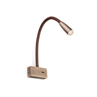 Bodová - FARO 62704 LEAD nástěnná lampa na čtení, bronzová - FARO