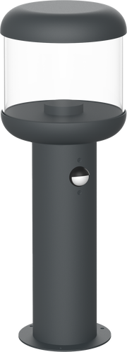 LED zahradní světla - Trávníková lampa hliníková průhledná PC E27 zásuvka IP54 + PIR SENSOR - foto 1