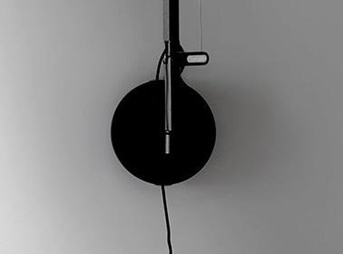 Kotvící prvky, držáky, závěsy - AR 1742050A Demetra - nástěnný držák neprůhledná černá  Demetra Wall - ARTEMIDE - foto 1