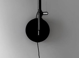 Kotvící prvky, držáky, závěsy - AR 1742050A Demetra - nástěnný držák neprůhledná černá  Demetra Wall - ARTEMIDE