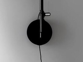 Kotvící prvky, držáky, závěsy - AR 1742050A Demetra - nástěnný držák neprůhledná černá  Demetra Wall - ARTEMIDE