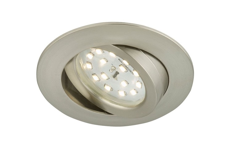 Kruhová - BRI 7209-012 LED vestavné svítidlo, pr. 8,2 cm, 5 W, matný nikl - BRILONER - foto 1