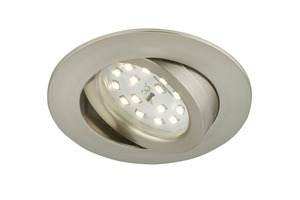 Kruhová - BRI 7209-012 LED vestavné svítidlo, pr. 8,2 cm, 5 W, matný nikl - BRILONER