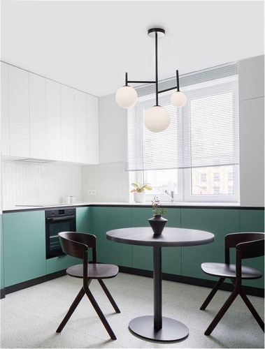 Dekorativní - NV 9043305 Závěsné svítidlo LICATO opálové sklo černý hliník G9 3x5W 230V IP20 bez žárovky - NOVA LUCE - foto 1