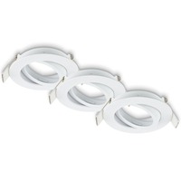 Kruhová - BRI 7628036 Biwa vestavný bodové svítidlo 68mm 3ks sada - 230V, GU10 patice, max. 7W, bílé - BRILONER