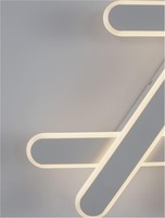 Hranatá - NV 9210920 Stropní svítidlo WILLOW bílá ocel a akryl Dx54.7x33.9x5.6cm LED 40W stmívatelné - NOVA LUCE