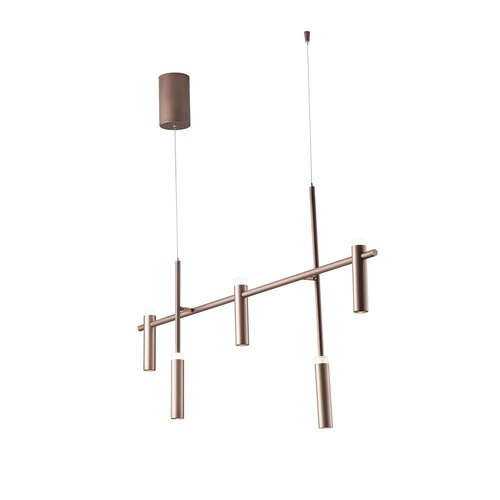 Dekorativní - FAN LED-CANDLE-S5 Závěsné LED svítidlo CANDLE bronz, 35 W, 3600 lm, 4000 K, 120x19,1x125 cm - FANEUROPE - foto 1
