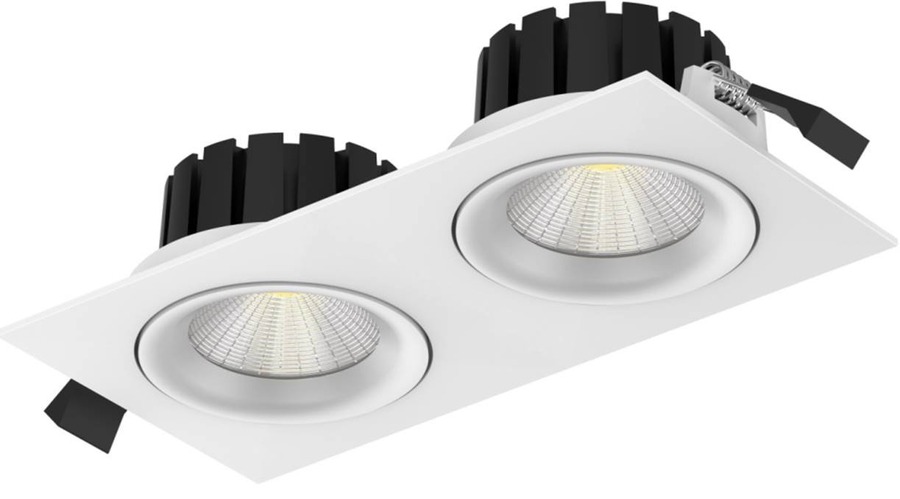 Hranatá - SLC SLC1246 Svítidlo SLC DL04 SQUARE X2 R83X2 WH TED 930 IP54 36° - TLG - foto 1