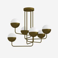 Vícečetná - LU ZT6.L2.S200.73M DALI2 Závěsné svítidlo SEMILUNA 37,8W LED 4000K sklo bronz opál DALI ZT6.L2.S200.73L - LUCIS