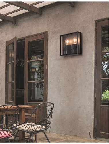 Nástěnná - NV 9197702 Venkovní nástěnné svítidlo SORREN antracitový hliník a čiré sklo E27 2x12W 220-240V bez žárovky IP65 - NOVA LUCE - foto 1