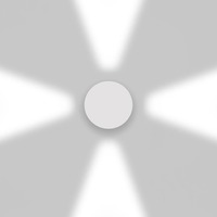 Nástěnná - AR T42104LW20 Effetto kruh 4 large beams antracitová šedá - ARTEMIDE