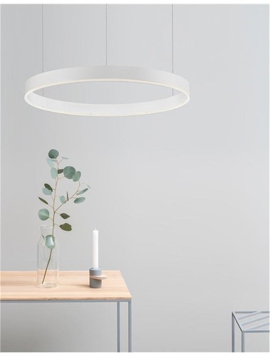 Kruhová - NV 9190740 Závěsné svítidlo MOTIF bílý hliník a akryl LED 40W 230V 3000K IP20 stmívatelné - NOVA LUCE - foto 1