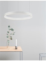 Kruhová - NV 9190740 Závěsné svítidlo MOTIF bílý hliník a akryl LED 40W 230V 3000K IP20 stmívatelné - NOVA LUCE