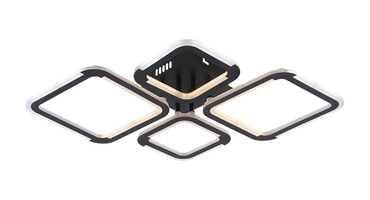 LED stropní svítidla - LED stropní lampa CCT 50W černá stmívatelné + dálkové ovládání