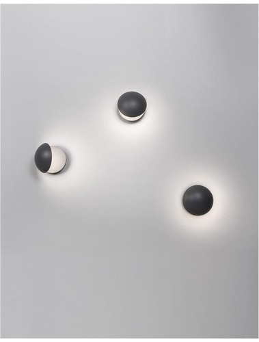 Nástěnná - NV 833426 Venkovní nástěnné svítidlo AGILE tmavě šedý hliník LED 13W 3000K 220-240V nastavitelný úhel max 120st. IP54 - NOVA LUCE - foto 1