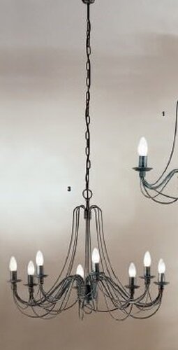 Vícečetná - OR LU 1531/8 Závěsné svítidlo 8xE14 antik, průměr 80cm, výška 60cm - ORION - foto 1