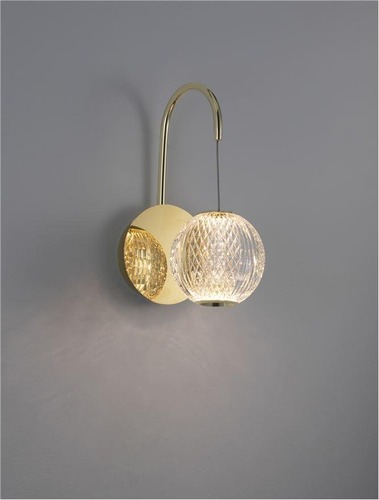 Dekorativní - NV 9695100 Nástěnné svítidlo BRILLANTE zlatý hliník a akryl LED 4.2W 230V 3200K IP44 - NOVA LUCE - foto 1
