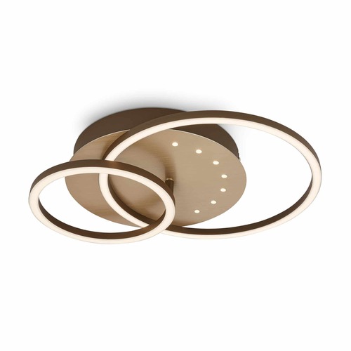 Kruhová - BRILO 3773017 LED stropní svítidlo, 40 cm, paměť, 26W, 2550lm, hnědé - BRILO - foto 1