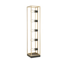 Stojací lampy - FAN I-KIMERA-PT5 Stojací lampa Piantana Kimera, černá/zlatá, 5 x E27, 20 x 20 x 200 cm - FANEUROPE