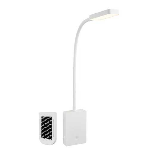 Bodová - BRI 2361016 Cielo lampa na čtení - 2W, 200lm, LED, nabíjecí, stmívatelné, dotykový vypínač, bezdrátové, bílé - BRILONER - foto 1