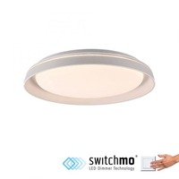 Kruhová - LD 14368-16 SATI LED stropní svítidlo bílé jednoduchý nadčasový design krokově stmívatelné 3000K - JUST LIGHT
