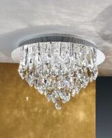 Dekorativní - OR DLU 2401/45 Stropní svítidlo 9x12V G4 chrom/křišťál K9, průměr 45cm - ORION