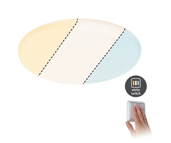 Koupelnová - P 95381 LED vestavné svítidlo Veluna WhiteSwitch 185mm IP44 stropní montáž 14W včetně sv. zdroje - PAULMANN - foto 1