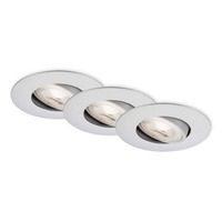 Kruhová - BRI 7602034 LED vestavné svítidlo 4,4 cm 3x 4,9 W 480lm chrom - BRILONER