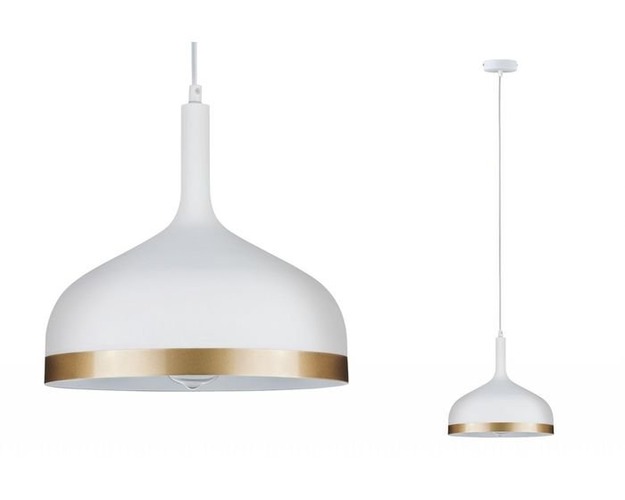 Kónická - P 79628 Závěsné svítidlo Neordic Embla bílá / zlatá - PAULMANN - foto 1
