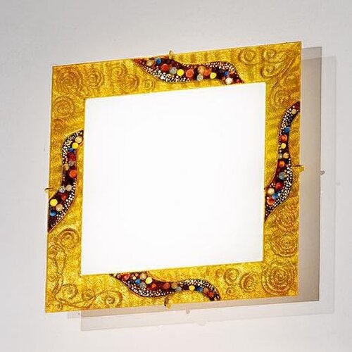 Hranatá - K 0365.UQ21.3 Stropní / nástěnné svítidlo KISS 20x20cm G9 60W 24 karát.zlato - KOLARZ - foto 1