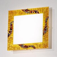 Hranatá - K 0365.UQ21.3 Stropní / nástěnné svítidlo KISS 20x20cm G9 60W 24 karát.zlato - KOLARZ