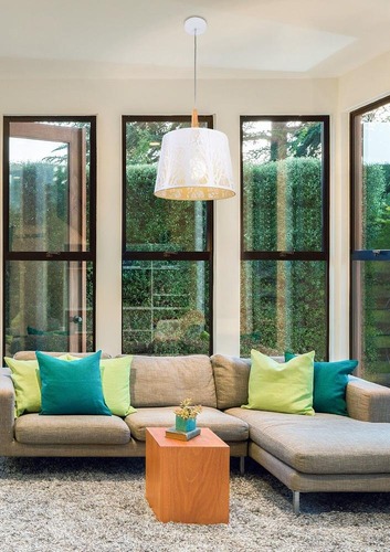 Kónická - M MOD029-PL-01-W Závěsné svítidlo Lantern E27 40W bílý kov/dřevo motiv stromů - MAYTONI - foto 1