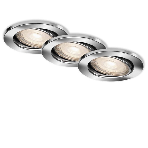 Kruhová - BRI 7147-038 3ks LED vestavné svítidlo, pr. 8,6 cm, 5 W, chrom - BRILONER - foto 1