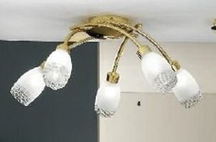 Dekorativní - OR DL 7-482/5 MOSAZ Stropní svítidlo 5x28W G9 mosaz, průměr 60cm - ORION