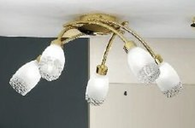 Dekorativní - OR DL 7-482/5 MOSAZ Stropní svítidlo 5x28W G9 mosaz, průměr 60cm - ORION - foto 1