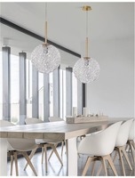 Koule - NV 9260211 Závěsné svítidlo MIRANO čiré strukturované sklo a broušená zlatá ocel E27 1x12W 230V IP20 bez žárovky - NOVA LUCE