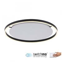 Kruhová - LD 15392-13 RITUS LED stropní svítidlo antracit, kruhové, pr.60cm, stmívatelné, Switchmo, teplá bílá krokově stmívatelné 3000K - LEUCHTEN DIREKT / JUST LIGHT