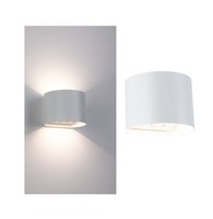 Nepřímé osvětlení - P 71285 LED nabíjecí nástěnné svítidlo Nyora IP44 3000K 135x120mm 2x1W bílá - PAULMANN