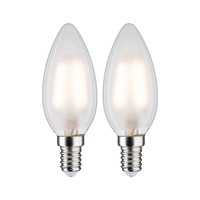 E14 - P 28636 LED svíčka 3 W E14 mat teplá bílá 2ks-sada - PAULMANN