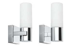 Koupelnová - P 70354 Nástěnné svítidlo Gemini IP44 40 W 2ks balení chrom, satin, kov - PAULMANN