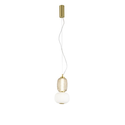 Dekorativní - FAN LED-TOTEM-S2 Závěsné svítidlo LED TOTEM zlatá 18W 2000lm 3000K 17x196,5 cm - FANEUROPE - foto 1