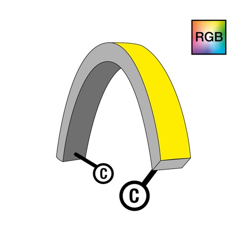 Příslušenství pro LED pásky - SLC S1624T-RGB-C Napájení pro NeonFlex 24V Top-Bend RGB C - TLG - foto 1