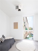 Dekorativní - NV 9555805 Stropní svítidlo BRYSON bílá kovovová základna bílé, černé a šedé stínítko E27 3x12W 230V IP20 bez žárovky - NOVA LUCE