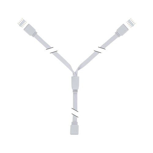 Příslušenství pro LED pásky - P 79813 MaxLED Y-Splitter 1 ku 2 rozbočovač 30 cm umělá hmota bílá - PAULMANN - foto 1